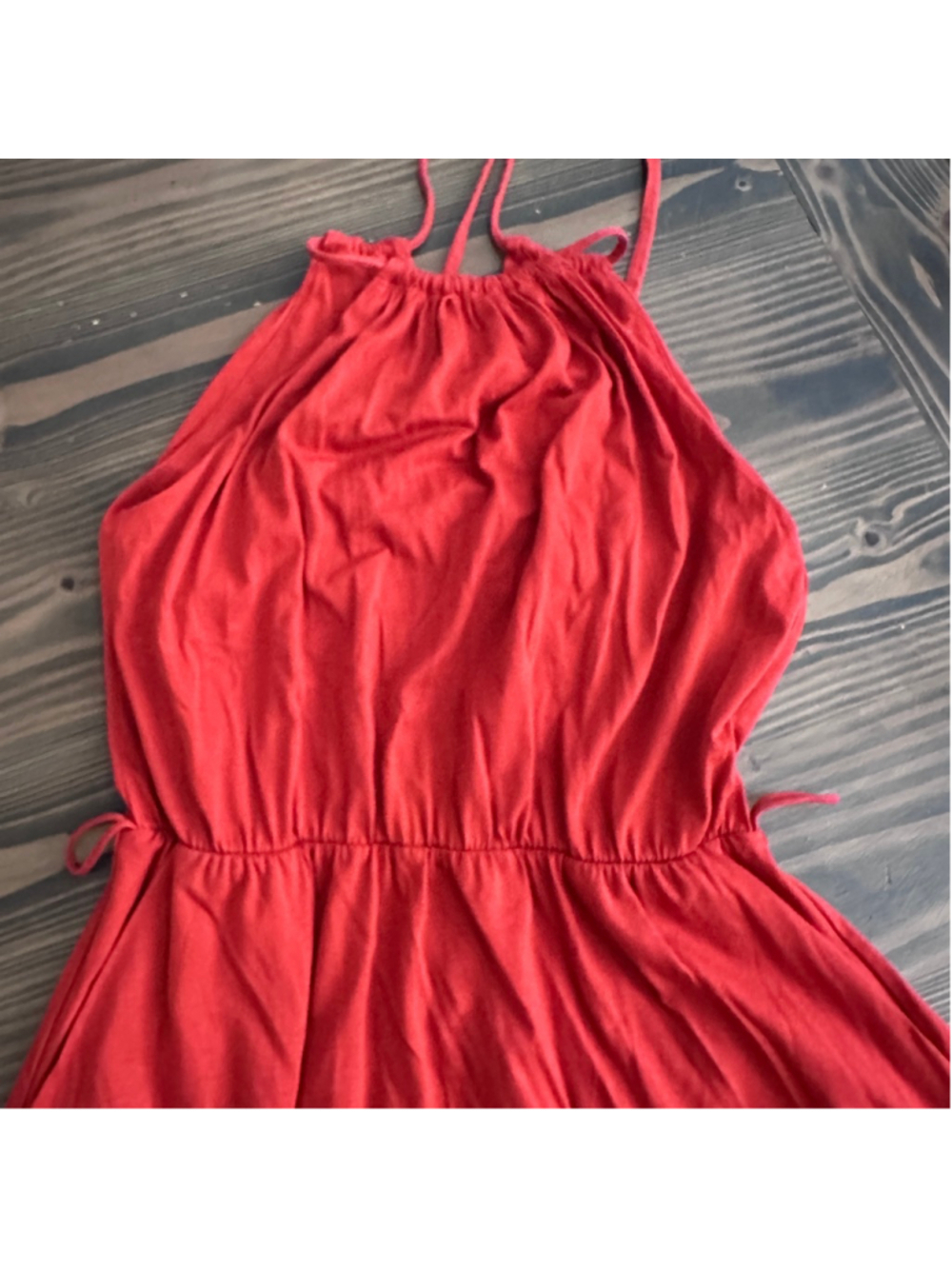 Patagonia W's Lithia Dress Womens S Orange Halter Organic Cotton Tencel READ - Picture 4 of 12